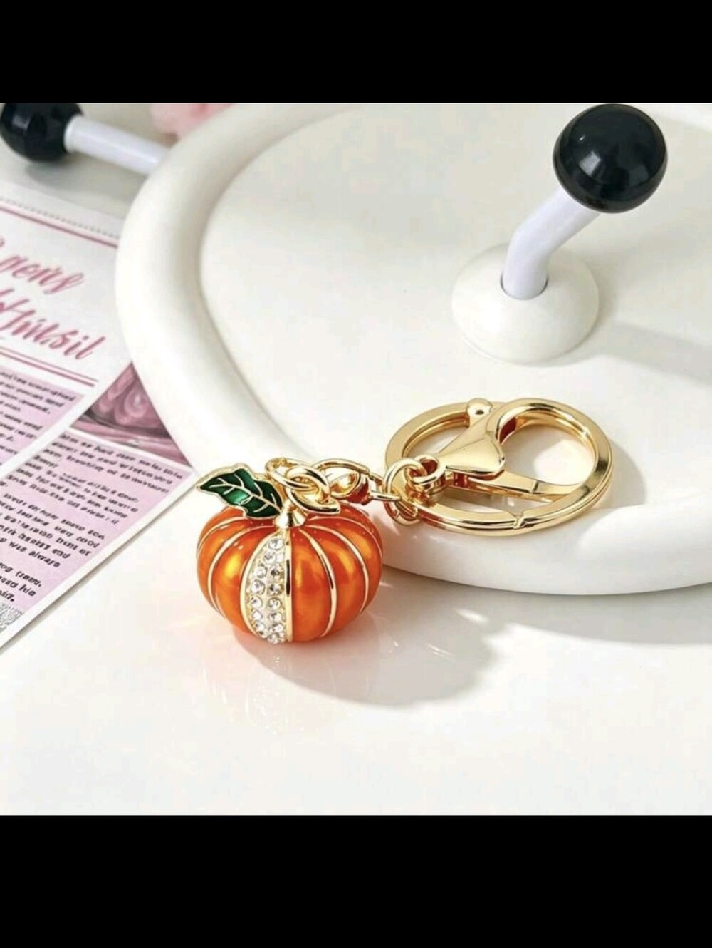 Pumpkin Bag Charm/ Keychain NEW